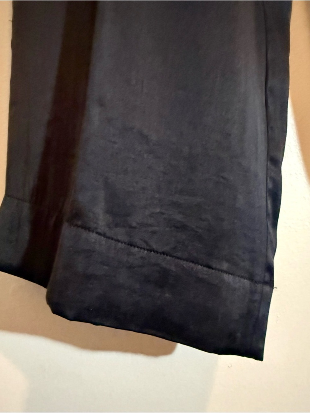 Madewell Black Satin Harlow Wide-Leg Pants, Size 0 - Picture 9 of 9